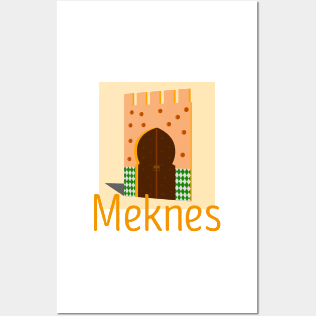 Meknes City Art Door Wall Art by iconking